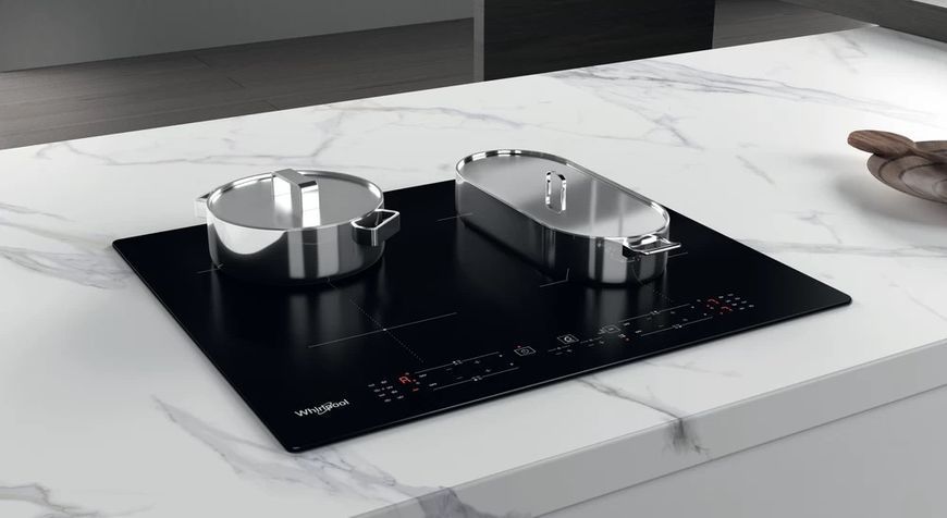 Варильна поверхня Whirlpool індукційна, 60см, розширена зона, чорний (WBB8360NE) 369588 фото