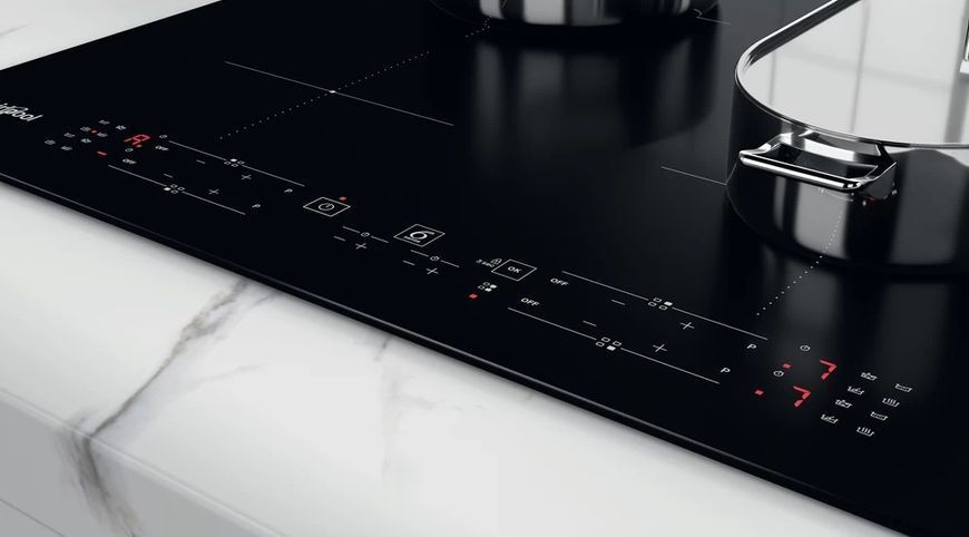 Варильна поверхня Whirlpool індукційна, 60см, розширена зона, чорний (WBB8360NE) 369588 фото