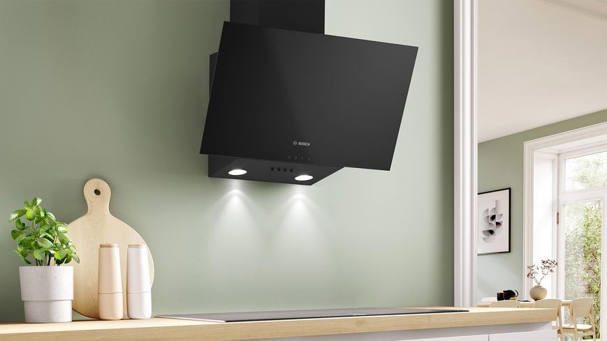Витяжка Bosch купольна, 60см, 360м.куб/год, чорний (DWK63PJ60T) 374666 фото