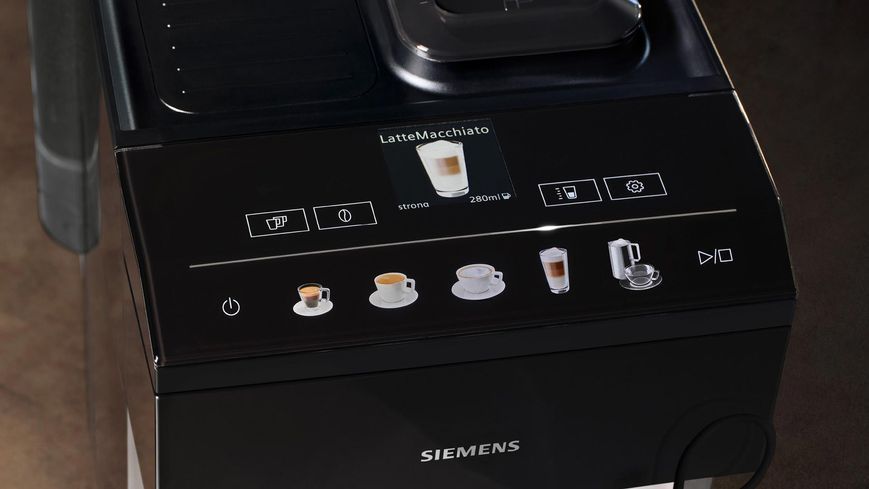 Кавомашина Siemens, 1.9л, зерно, ручний капучинатор, авторецептів - 6, чорний (TP511R01) 369244 фото