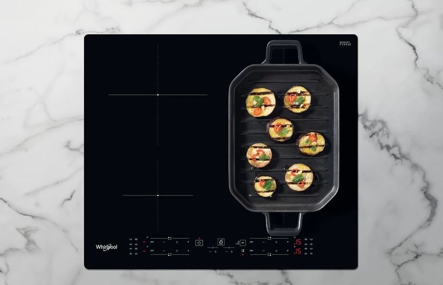 Варильна поверхня Whirlpool індукційна, 60см, розширена зона, чорний (WBB8360NE) 369588 фото