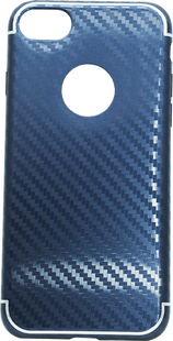 Чохол-накладка iPhone 7 i-Smile PU "Carbon" Case Dark Blue 69276 фото