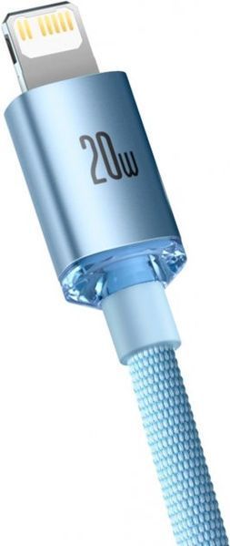 Кабель Baseus Crystal Shine Series Fast Charging Data USB кабель Type-C To IP 20W 1.2m (CAJY001303) Sky Blue 260566 фото