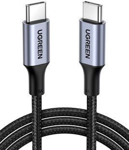 Кабель UGREEN US316 USB Type-C To USB Type-C Cable Aluminum Case With Braided 2m Black (70429) 278874 фото