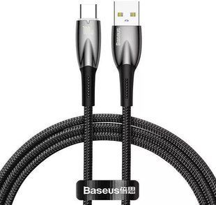 Кабель Baseus Glimmer Series Fast Charging Type-C 100W (1m) CADH000401 black 331862 фото