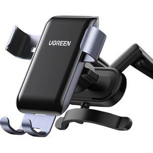 Автомобільний тримач UGREEN LP274 Gravity Phone Holder for Round Air Vent (30401) Black 314578 фото