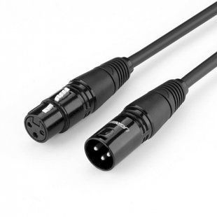 Кабель UGREEN AV130 XLR Male To Female Cable 3m (20711) Black 283265 фото