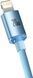Кабель Baseus Crystal Shine Series Fast Charging Data USB кабель Type-C To IP 20W 1.2m (CAJY001303) Sky Blue 260566 фото 3