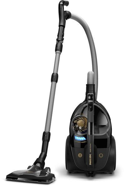 Пилосос Philips контейнерний 9000 series, 900Вт, конт пил -2,2л, НЕРА13, турбощітка, керув. потужності на ручці, чорний (XB9154/09) 375933 фото