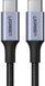 Кабель UGREEN US316 USB Type-C To USB Type-C Cable Aluminum Case With Braided 2m Black (70429) 278874 фото 2