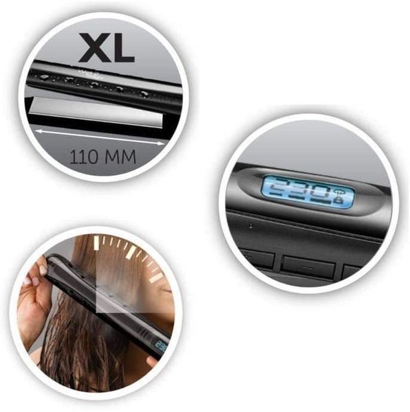 Випрямляч Remington Aqualisse Extreme, 47Вт, темп.режимів-10, 140-230С, дисплей, кераміка, чорний (S7307) 371863 фото