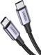 Кабель UGREEN US316 USB Type-C To USB Type-C Cable Aluminum Case With Braided 2m Black (70429) 278874 фото 3