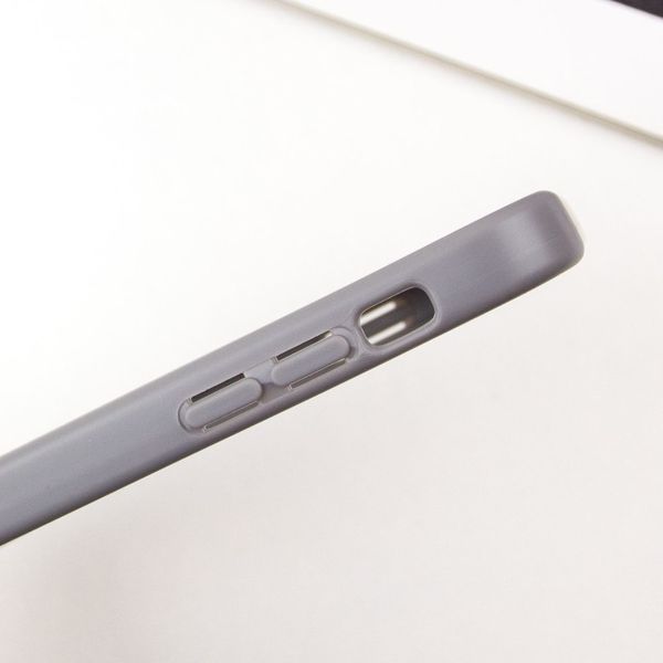 TPU чехол Transparent + Colour 1,5mm для Apple iPhone 12 (6.1") Grey 289345 фото