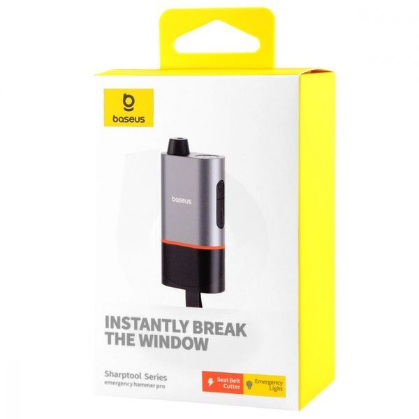 Автомобільний Рятувальний молоток Baseus SharpTool Series Emergency Hammer Pro C10934401111-00 Black 275936 фото