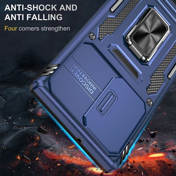 Ударостійкий чохол Camshield Army Ring для Samsung Galaxy S25 Ultra Синій / Navy 345466 фото