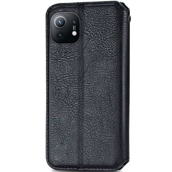 Шкіряний чохол книжка GETMAN Cubic (PU) для Xiaomi Mi 11 Чорний 204001 фото