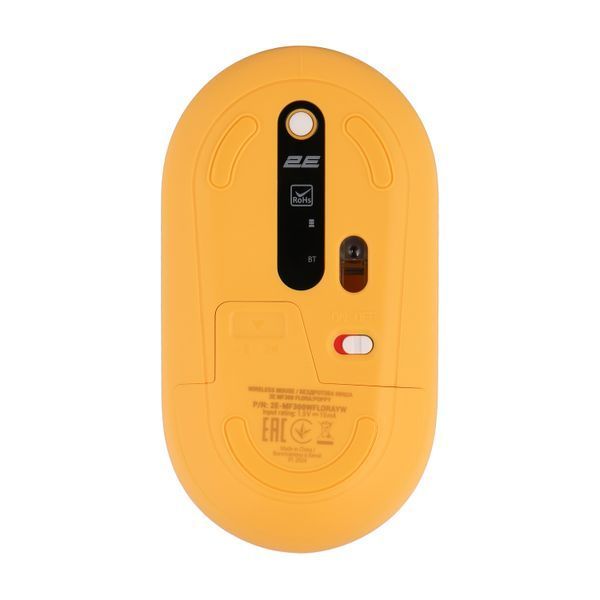 Миша 2E MF300 FLORA:POPPY Silent WL BT, жовтий (2E-MF300WFLORAYW) 373696 фото