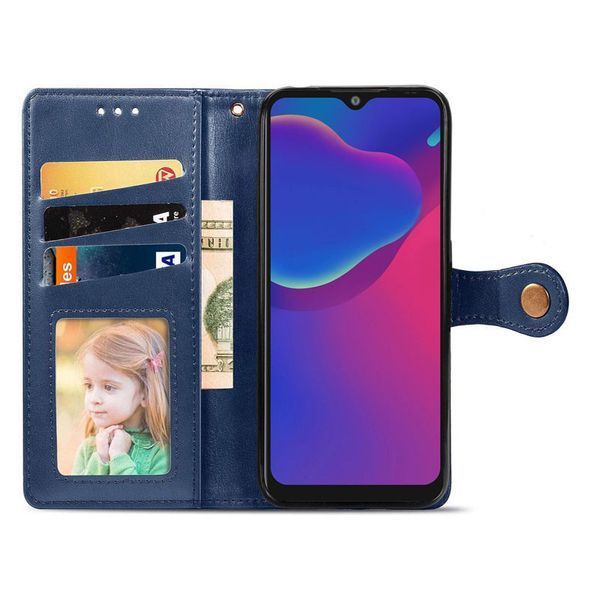 Шкіряний чохол книжка GETMAN Gallant (PU) для ZTE Blade V2020 Smart Синій 222111 фото