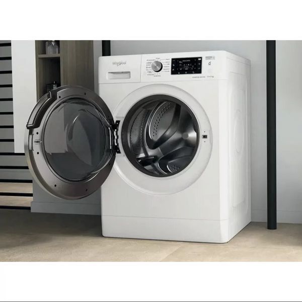 Прально-сушильна машина Whirlpool фронтальна, 11(7)кг, 1600, A, 60см, дисплей, пара, інвертор, білий (FFWDB1176258BCVUA) 375197 фото