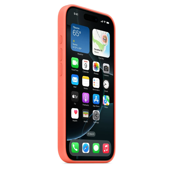 Чохол-накладка Apple iPhone 16 Pro Silicone Case with MagSafe - Tangerine (MDFY4) 378176 фото