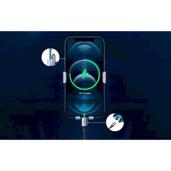 Автомобільний тримач UGREEN LP274 Gravity Phone Holder for Round Air Vent (30401) Black 314578 фото