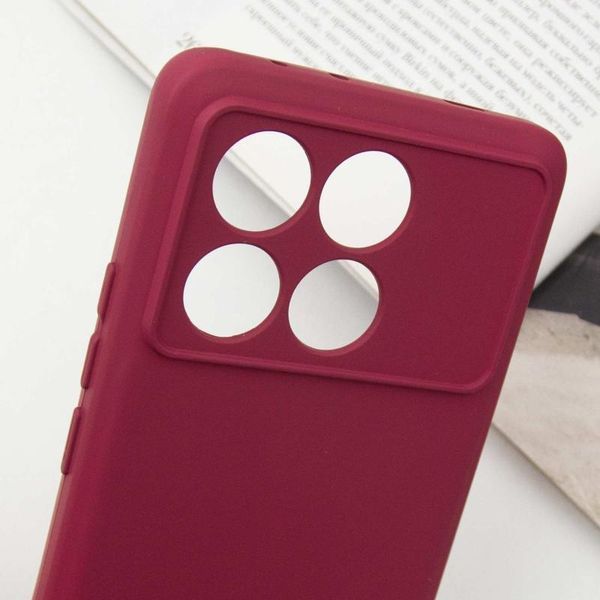 Чохол TPU GETMAN Liquid Silk Full Camera для Xiaomi Poco X6 Pro Бордовий / Marsala 397124 фото