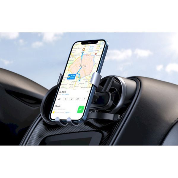 Автомобільний тримач UGREEN LP274 Gravity Phone Holder for Round Air Vent (30401) Black 314578 фото