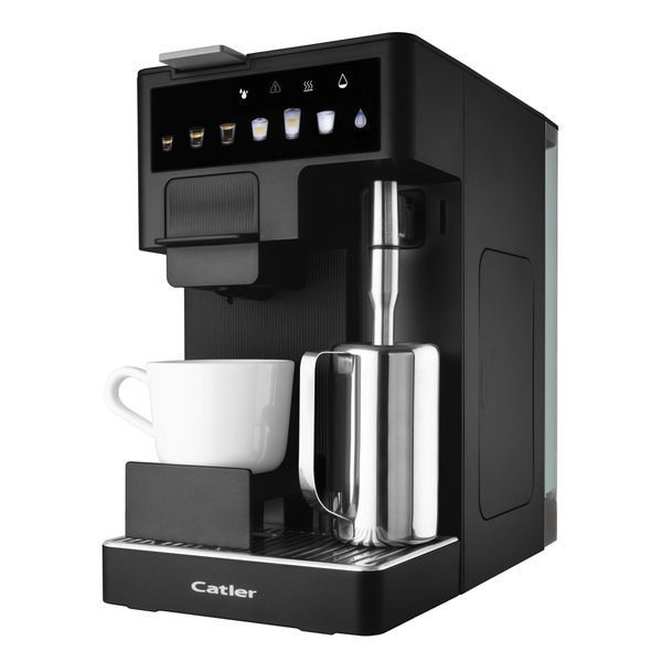 Кавоварка Catler капсульна Renzo 1.6л, капсули, мелена кава, сенсорне керування, автоматичний капучинатор, чорний (ES751BRENZO) 366714 фото