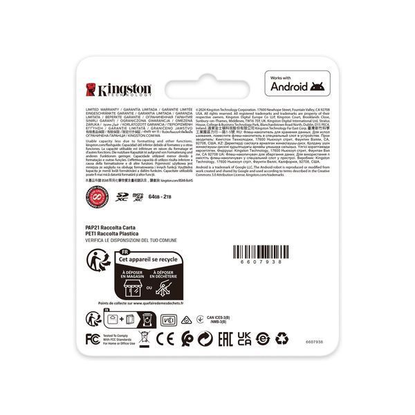 Карта пам'яті Kingston SD 256GB C10 UHS-I U3 V30 R200/W160MB/s (SDG4/256GB) 371531 фото