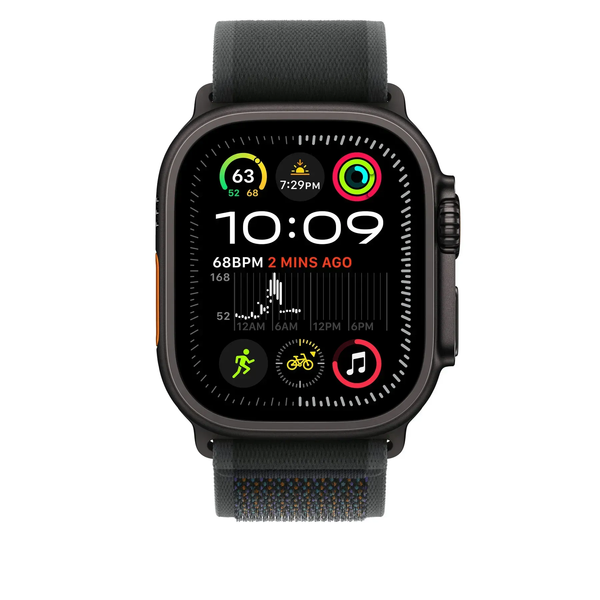 Ремінець Apple Watch Trail Loop Band M/L Для Watch 49mm - Black Titanium Finish - Black (MYQ63) 360472 фото