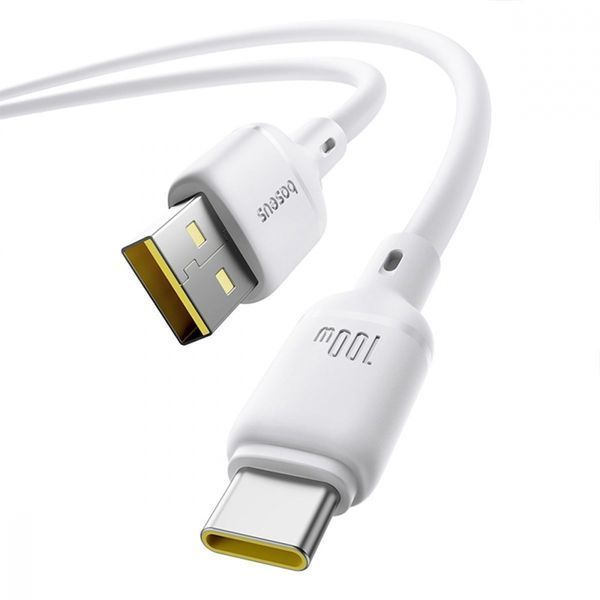 Кабель Baseus Silky Series Type-C 100W (2m) (P10377703213-01) white 356184 фото