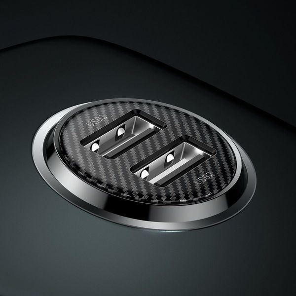 АЗП 2USB Baseus Grain Pro (4.8A) (CCALLP-01) Black 217028 фото