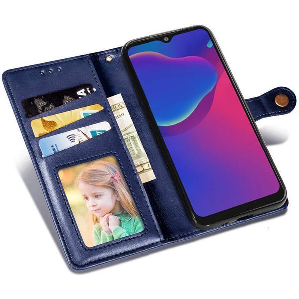Шкіряний чохол книжка GETMAN Gallant (PU) для ZTE Blade V2020 Smart Синій 222111 фото