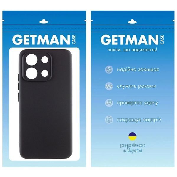 Чохол TPU GETMAN Liquid Silk Full Camera для Xiaomi Redmi Note 13 4G Чорний / Black 357161 фото