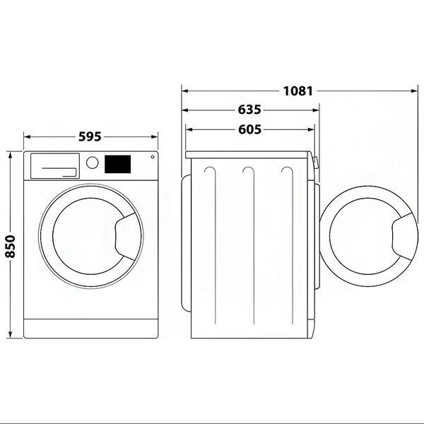 Прально-сушильна машина Whirlpool фронтальна, 11(7)кг, 1600, A, 60см, дисплей, пара, інвертор, білий (FFWDB1176258BCVUA) 375197 фото