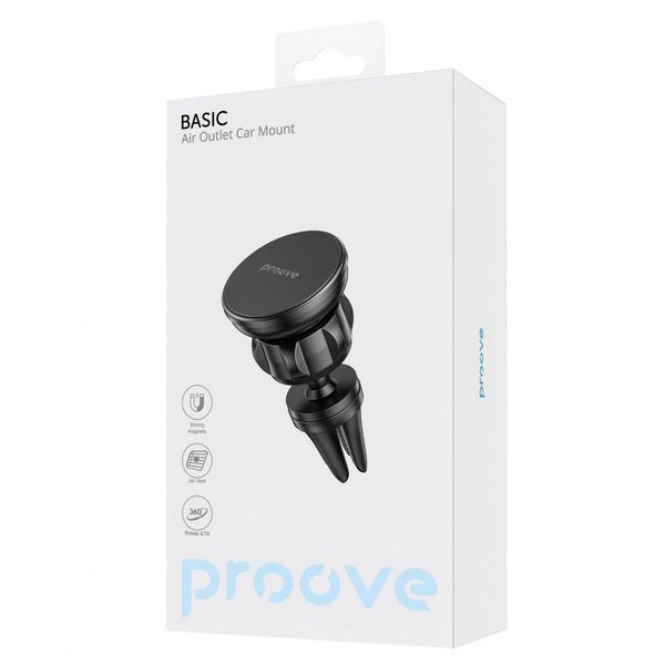 Автомобільний тримач Proove Basic Air Outlet Car Mount (CHBA00000001) Black 287033 фото