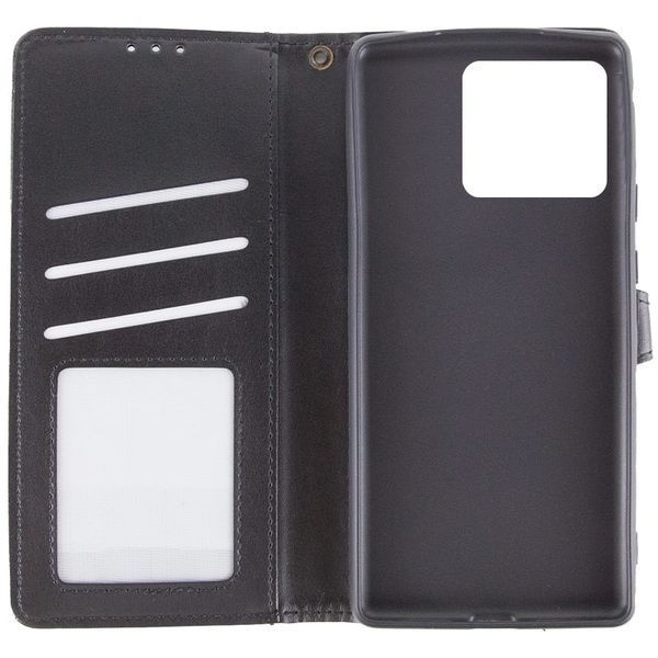 Шкіряний чохол-книжка GETMAN Gallant (PU) для ZTE Blade A75 4G Чорний 358684 фото