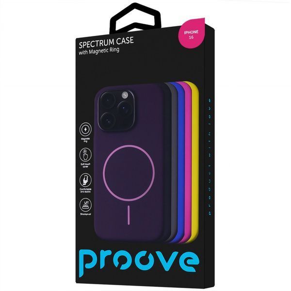 Чохол Proove Spectrum Case with Magnetic Ring iPhone 16 pink fruit (PCSPIP160042) 346167 фото