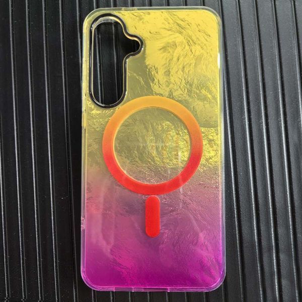 Чохол TPU Shiny Mountain (MagFit) для Samsung Galaxy S24 FE Yellow / Pink 377611 фото