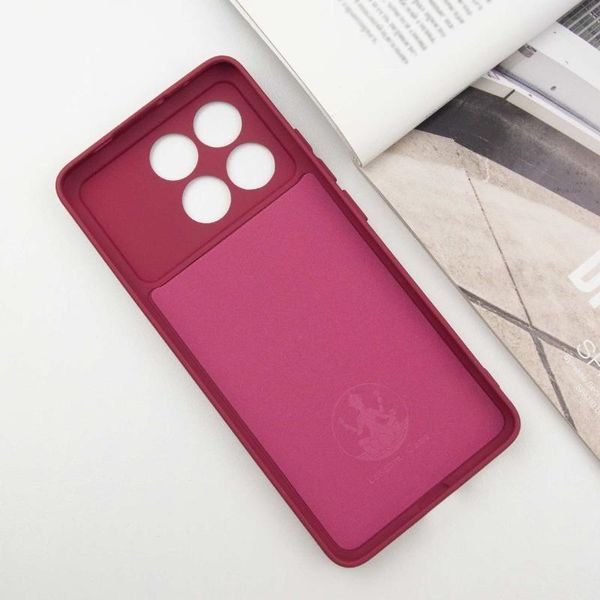Чохол TPU GETMAN Liquid Silk Full Camera для Xiaomi Poco X6 Pro Бордовий / Marsala 397124 фото