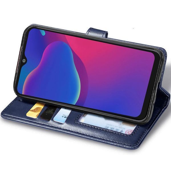 Шкіряний чохол книжка GETMAN Gallant (PU) для ZTE Blade V2020 Smart Синій 222111 фото
