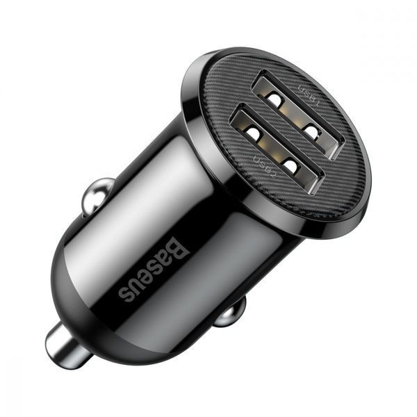АЗП 2USB Baseus Grain Pro (4.8A) (CCALLP-01) Black 217028 фото