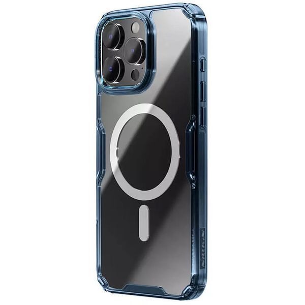 TPU чохол Nillkin Nature Pro Magnetic для Apple iPhone 16 Pro (6.3") Синій (прозорий) 326101 фото
