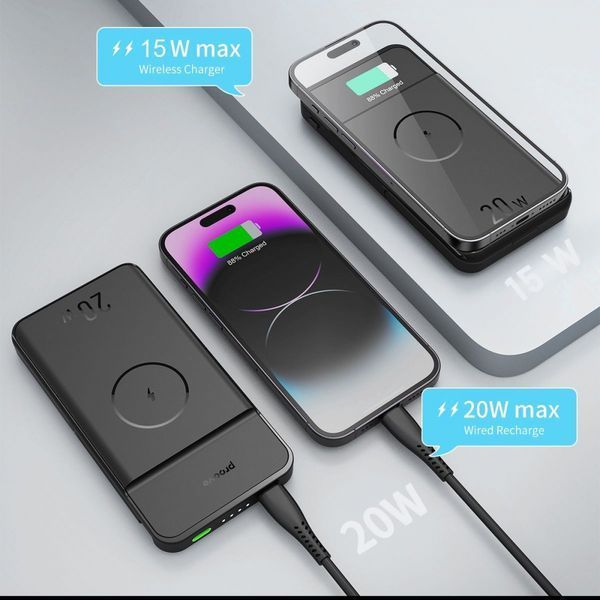 Портативна батарея Proove 10000mAh 20W Power Stand 2 in 1 (PBPS20030001) Black 313778 фото