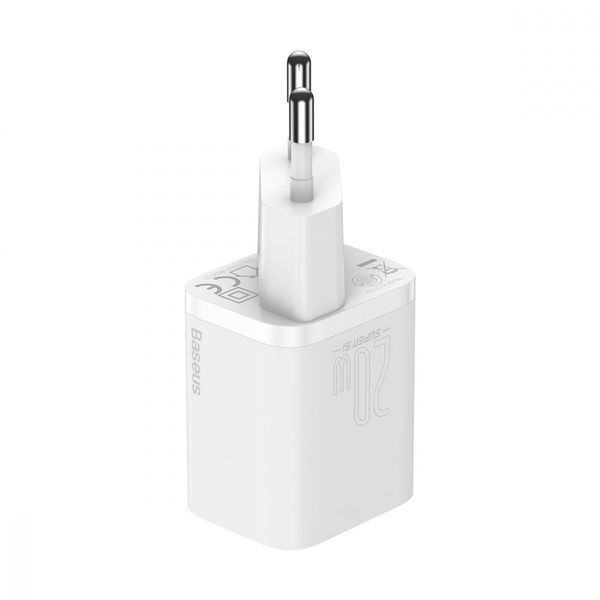 Зарядний Пристрій Baseus Super Silicone PD Charger 20W (1Type-C) + With Cable Type-C to Lightning (TZCCSUP-B01) Black 190752 фото