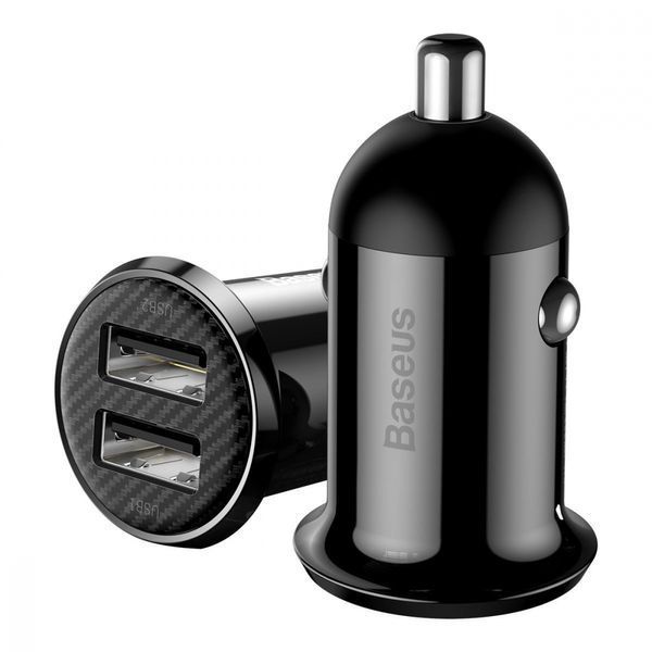 АЗП 2USB Baseus Grain Pro (4.8A) (CCALLP-01) Black 217028 фото