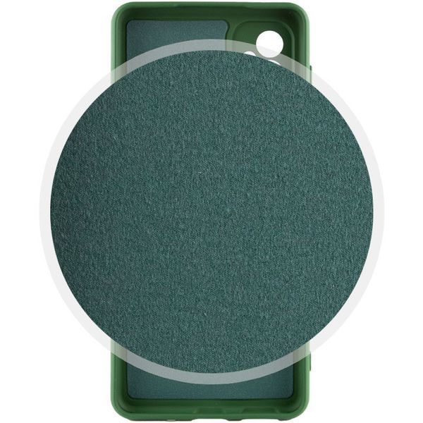 Чохол TPU GETMAN Liquid Silk Full Camera для Motorola Moto G24 Зелений / Dark green 340636 фото