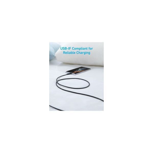 кабель ANKER 322 USB-A to USB-C - 0.9m Nylon (Чорний) 326319 фото