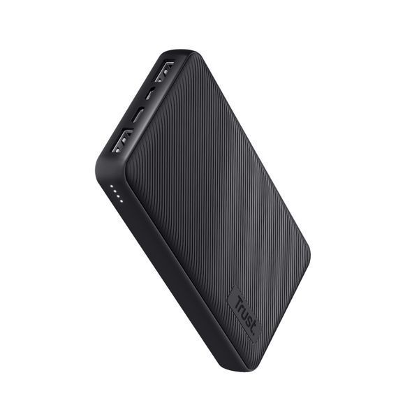 Акумулятор портативний літій-іонний power bank Trust Primo ECO, 15000мА&middot;год, 2хUSB-A/USB-C, 15W, чорний 364040 фото