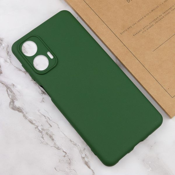 Чохол TPU GETMAN Liquid Silk Full Camera для Motorola Moto G24 Зелений / Dark green 340636 фото